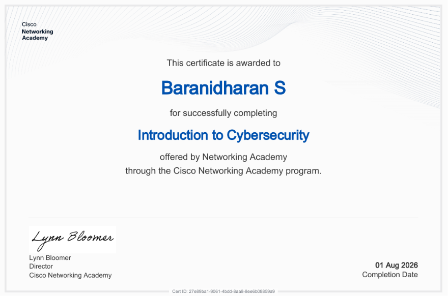 Introduction to Cybersecurity